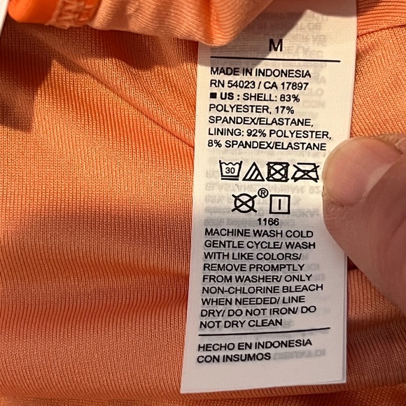 Old Navy High Waisted Bikini Swim Bottoms M Feeling Peachy Beach Tropical Medium - Picture 4 of 8